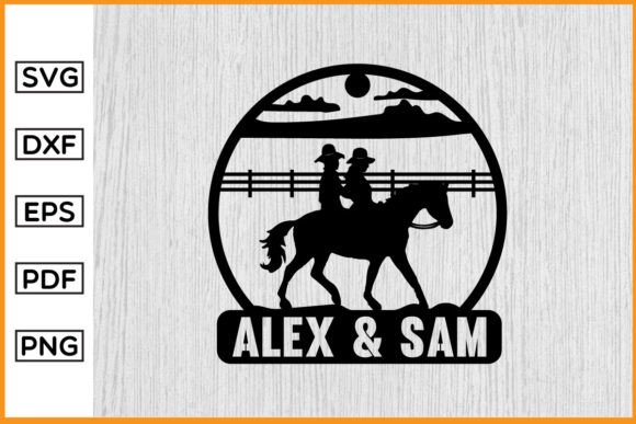 Cowboy Metal Art Laser File Silhouettes