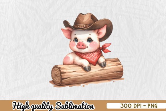 Cowboy Pig Sublimation PNG Review