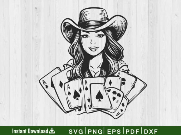 Cowgirl Playing Cards and Dice SVG Gift Review