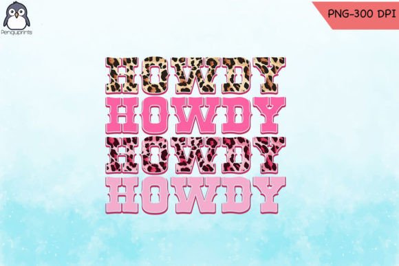 Howdy Pink Western Sublimation PNG