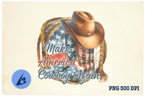 Make America Cowboy Again July 4th PNG Review