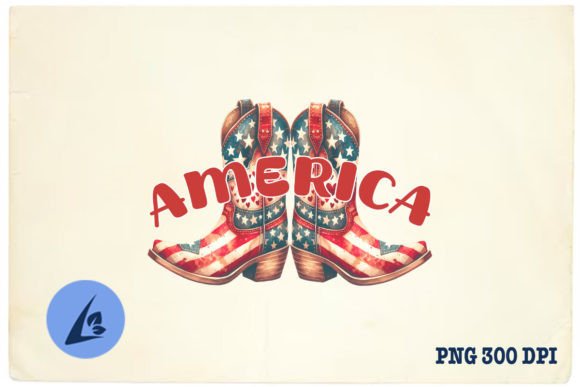Western 4th of July Retro America PNG